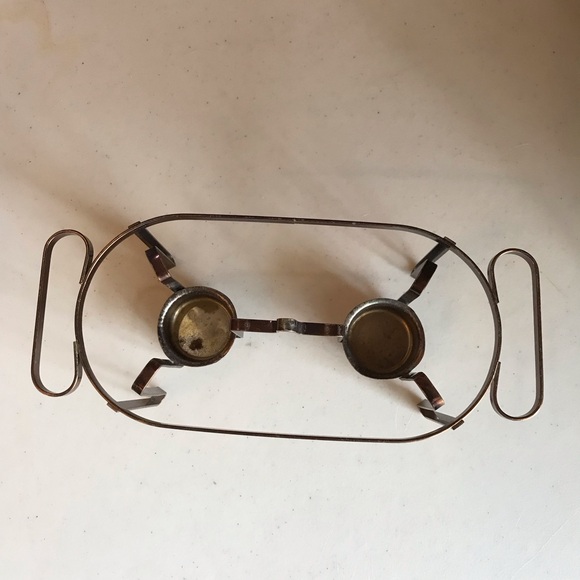 Vintage 1950’s Inland Glass Works Waffle Set Twin Warmer Stand & Sunbeam Servers - Picture 5 of 7